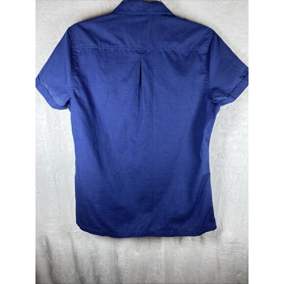 Florida Gator Game Day Dress Shirt Size Medium Women's Button Up Blue Short Slev - Picture 9 of 11